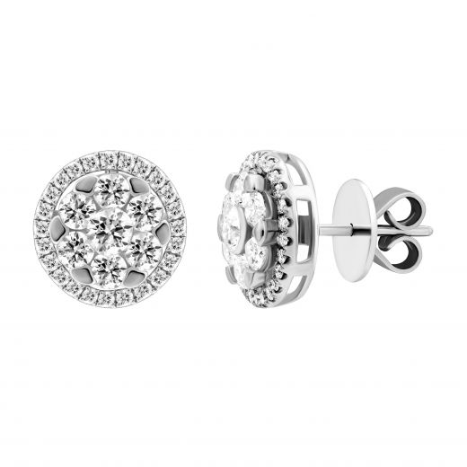 Earrings with diamonds in white gold 1-246 030