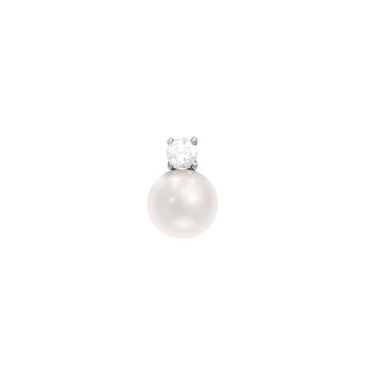 Pendant with diamond and pearl in white gold 1П193-0372