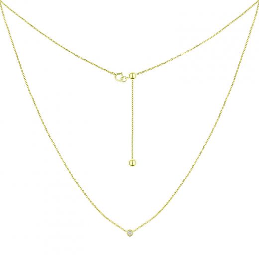 Necklace with diamonds in yellow gold 1L034-0208