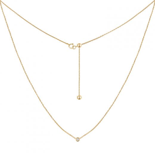 Necklace with diamonds in rose gold 1L034-0210