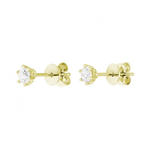 Earrings with diamonds in yellow gold 1-118 517