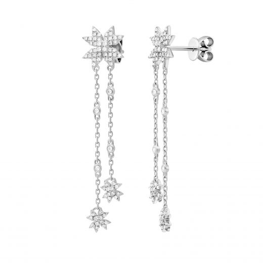 Earrings with diamonds in white gold 1С034-1483