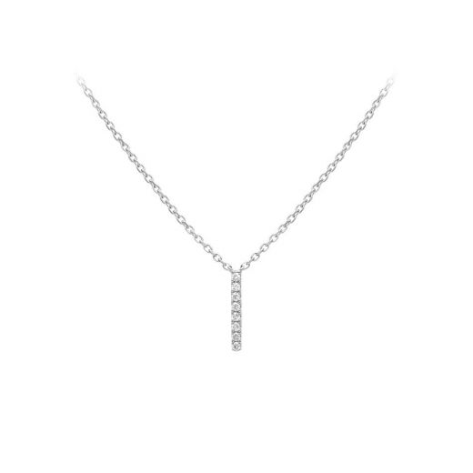 Necklace with diamonds in white gold 1Л034ДК-1688