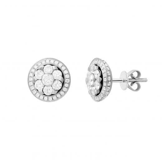 Earrings with diamonds in white gold 1-244 469