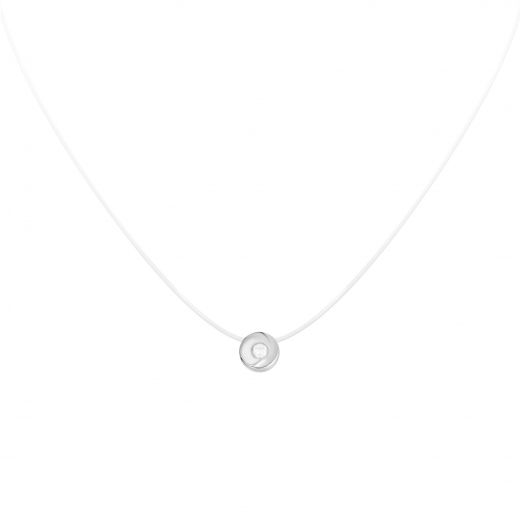 Necklace with a diamond in a combination of white and rose gold 1-208 524
