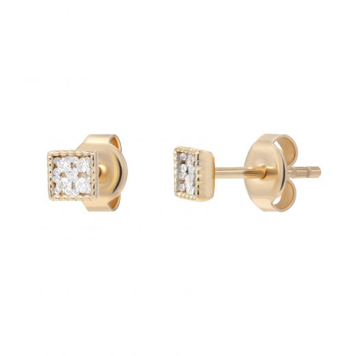 Earrings with diamonds Equilibrium rose gold