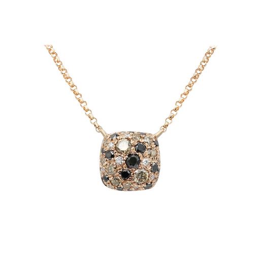 Necklace with diamonds in rose gold 1L956-0025