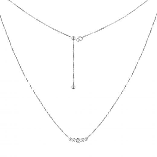 Necklace with diamonds and white gold 1L034DK-0176