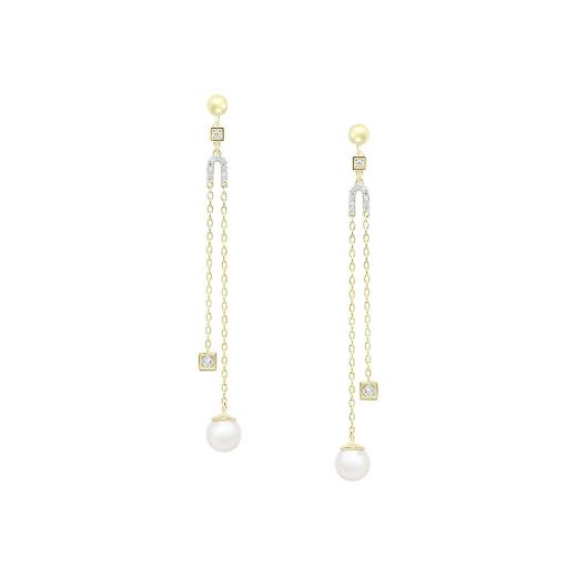 Earrings in yellow gold with pearls ZARINA