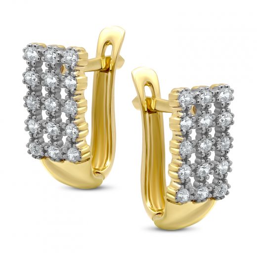 Yellow gold earrings