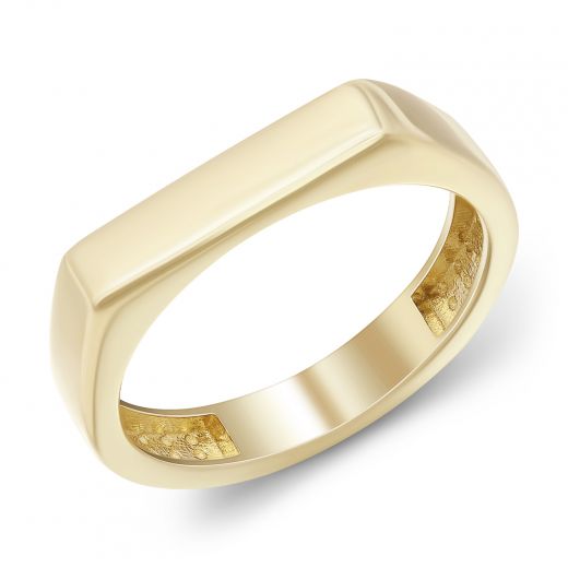 Yellow gold ring without inserts