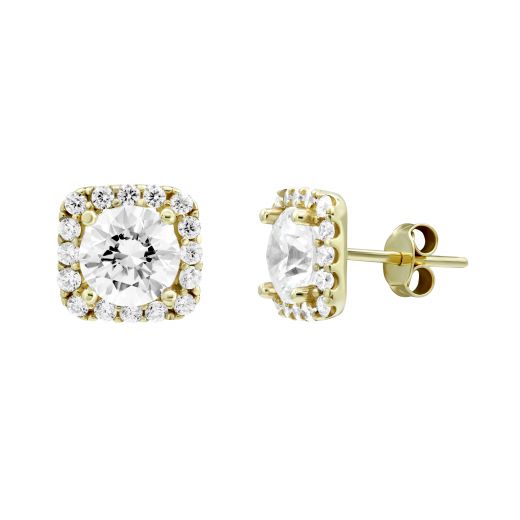 Yellow gold earrings 2С143-2450