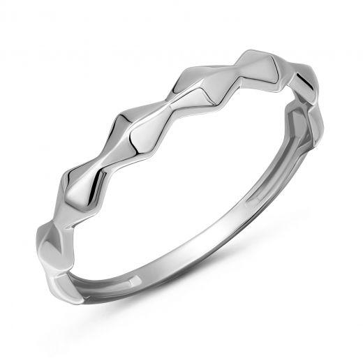 White gold ring 2К914-0098