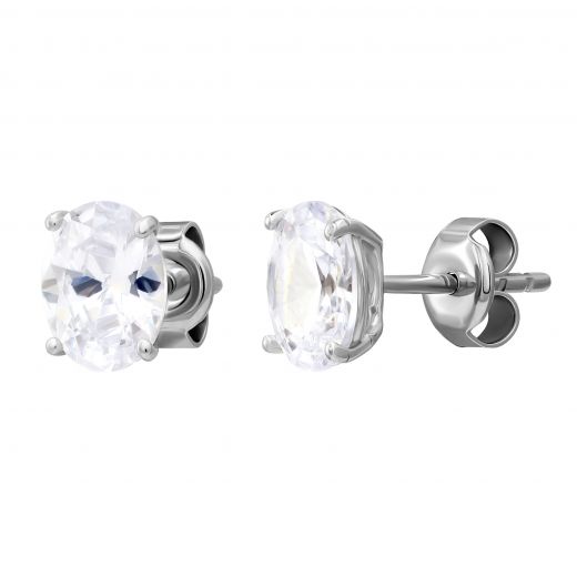 Earrings from white gold 2С765-0154