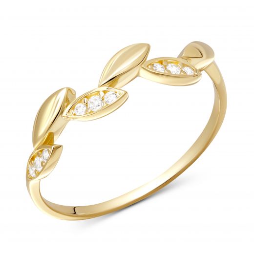 Yellow gold ring 2К914-0094