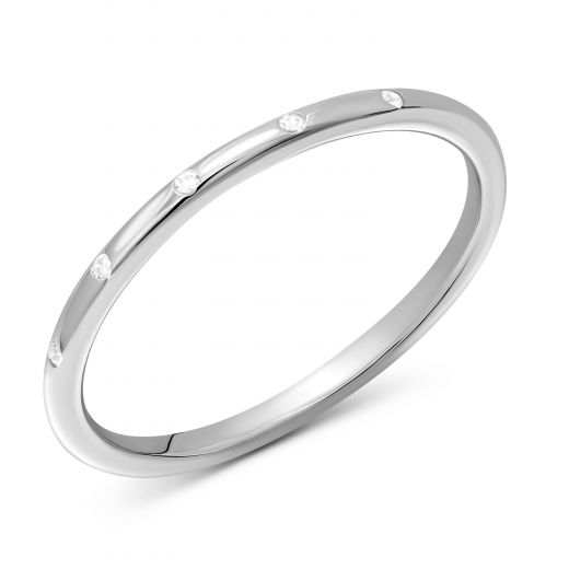 White gold ring 2К914-0120