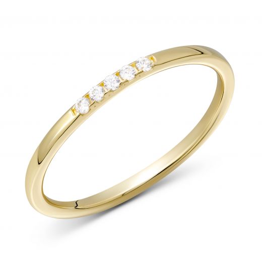 Ring in yellow gold with fianitas 2К914-0127