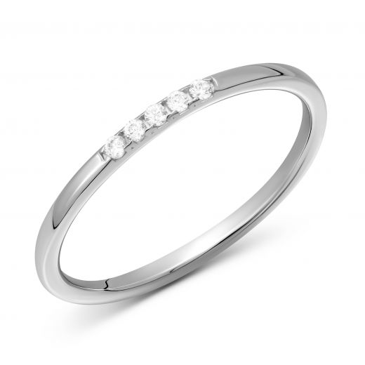 White gold ring with zirconias 2К914-0126