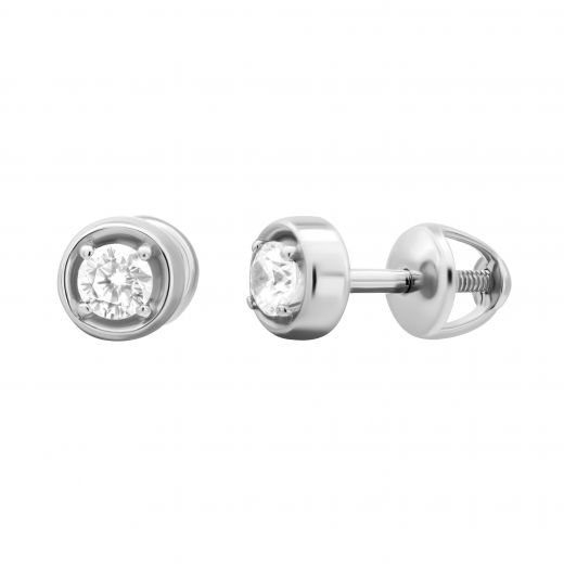 White gold earrings 2-240 183