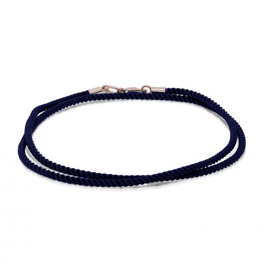 Blue necklace with gold clasp 2L150-0001