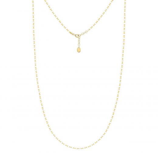 White enamel necklace in yellow gold 2L526-0167