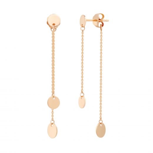 Rose gold earrings 2С914-0077