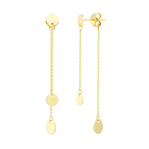 Yellow gold earrings 2С914-0076