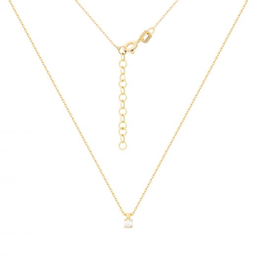 Necklace with cubic zirconia in yellow gold 2L914-0044