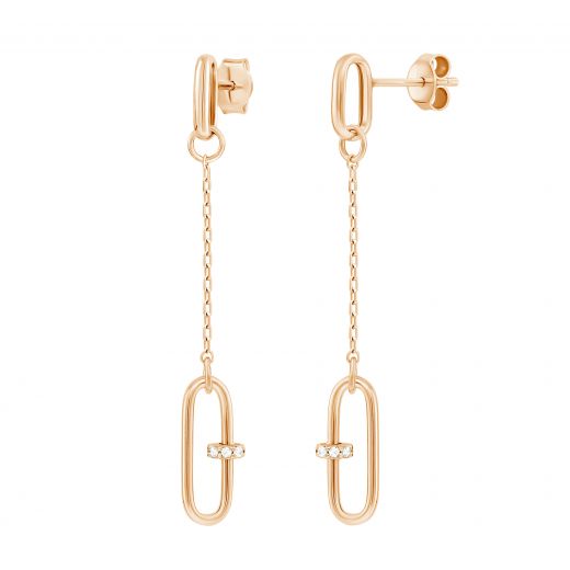 Rose gold earrings 2-245 704