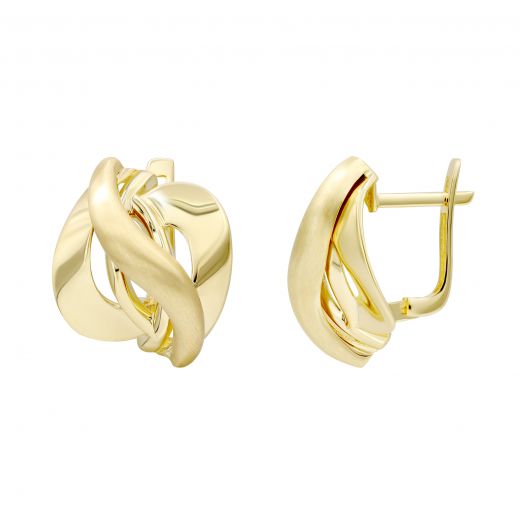 Yellow gold earrings 2S143-2734