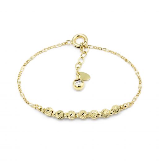 Bracelet with cubic zirconia in yellow gold 2-249 353