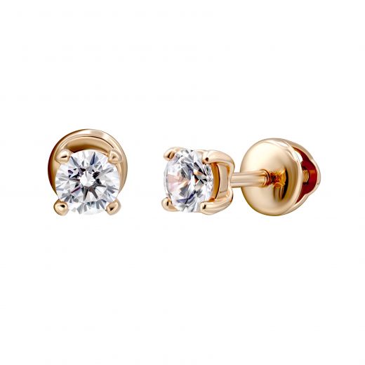 Rose gold earrings 2С071-0363