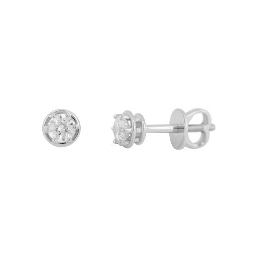 White gold earrings 2С071-0424