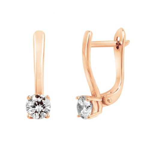 Rose gold earrings 2С071-0087