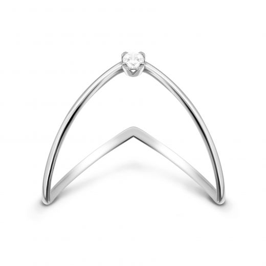 A ring in white gold 2К150-0006
