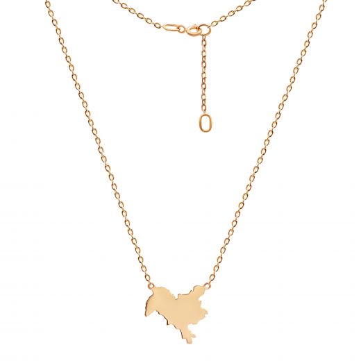 Rose gold necklace Map of Kyiv (cast)