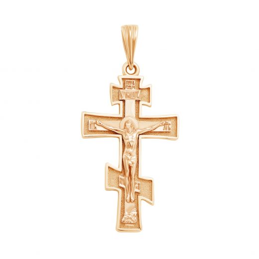 Rose gold cross 2П071-0198