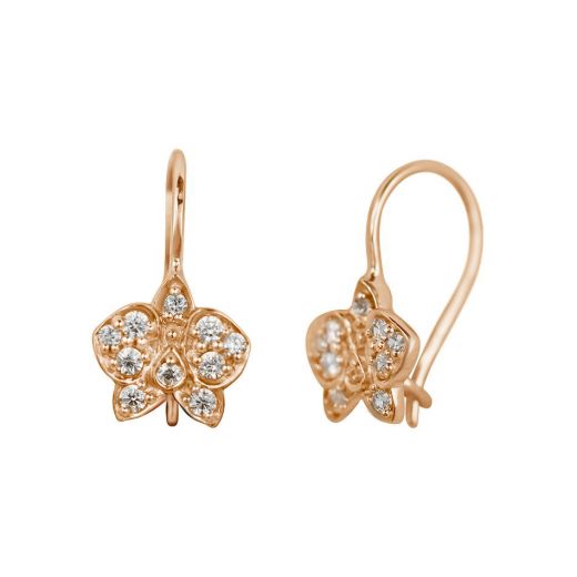 Rose gold earrings 2С071-0070