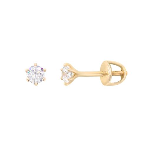 Rose gold earrings 2С071-0417