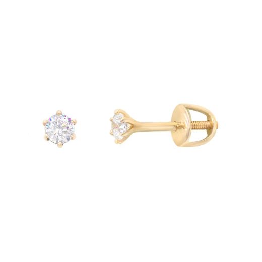 Rose gold earrings 2С071-0419