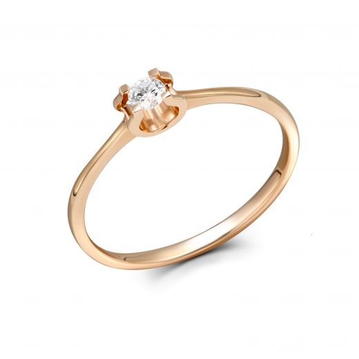 Rose gold ring 2К071-0443