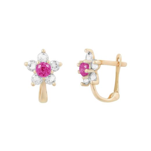 Rose gold earrings 2С143-2599