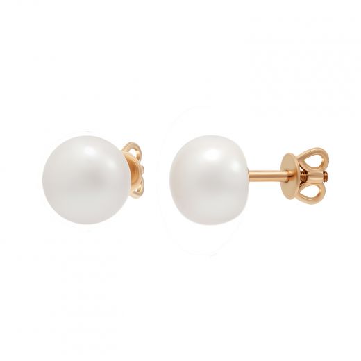 Earrings with pearls 2С449-0206 8 mm