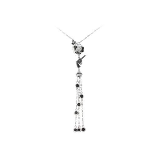Silver-Tie necklace 3L846-0014