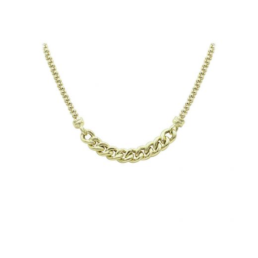 Silver necklace ZARINA yellow rhodium