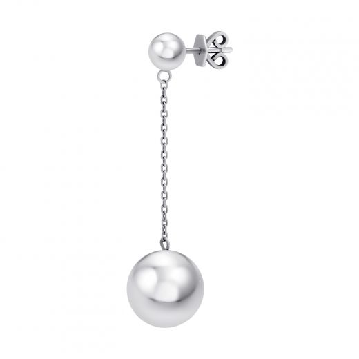 Mono-earring Sphere in white gold