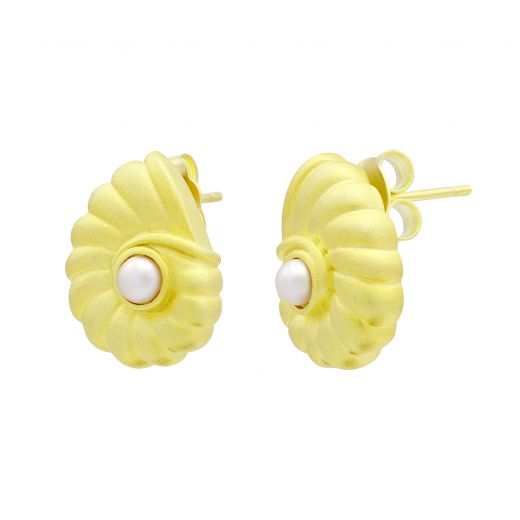 Earrings Shell with pearl