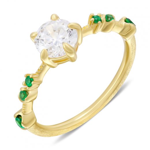 Jasmine ring with cubic zirkonia