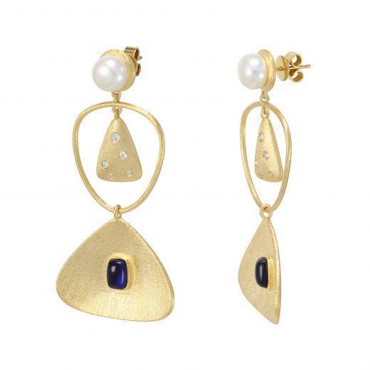 Earrings Tatiana yellow rhodium