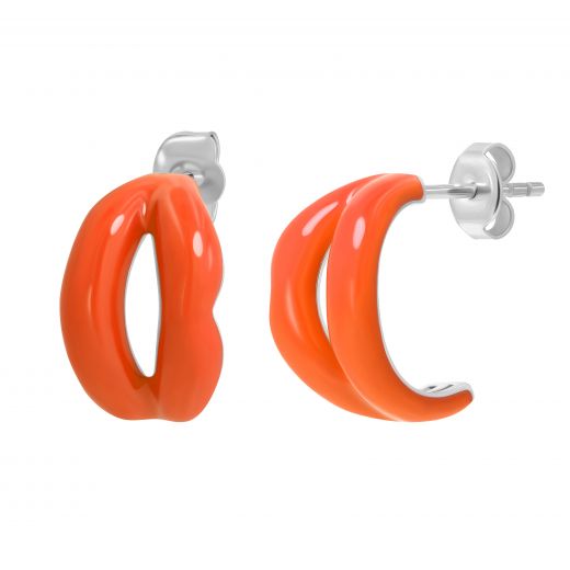 Earrings Kiss orange